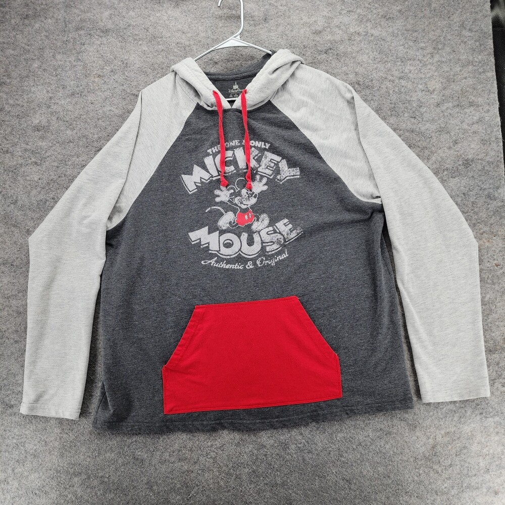 Walt Disney World Hoodie Womens XXL Mickey Mouse Gray
